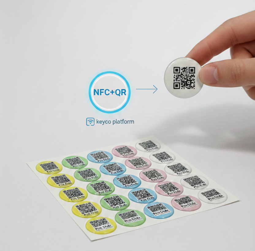 Keyco Pro Dub NFC and QR smart asset tags for enterprise asset management