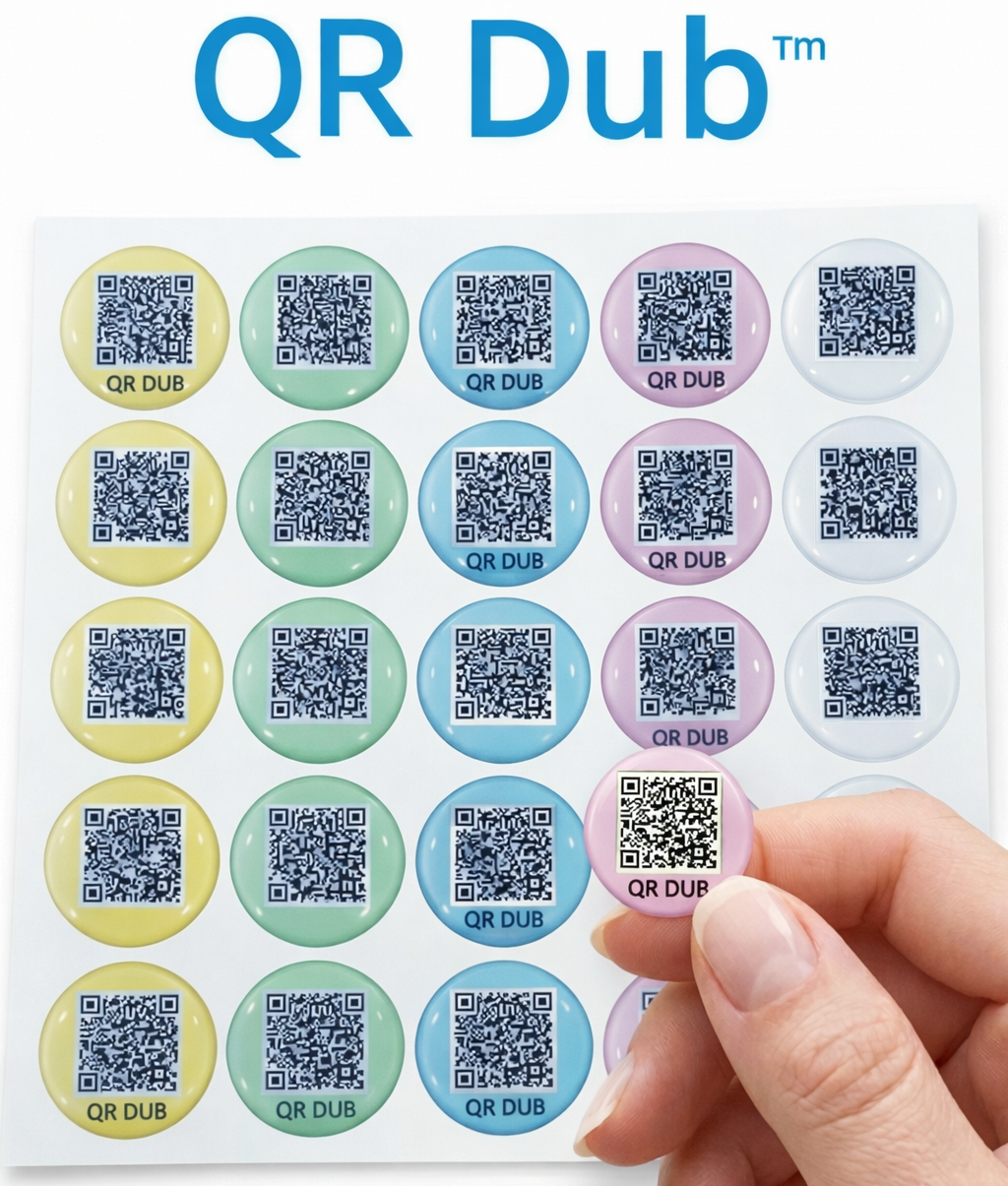 Keyco QR Dub pre-printed QR code asset tags for inventory and asset tracking
